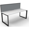 Deluxe Infinity 1 PERSON WORKSTATION Loop Leg Single-Sided With Screen