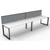 Deluxe Infinity 2 PERSON WORKSTATION Loop Leg Single-Sided With Screen