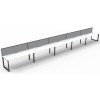 Deluxe Infinity 5 PERSON WORKSTATION Loop Leg Single-Sided With Screen