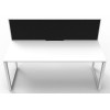 Deluxe Infinity 1 PERSON WORKSTATION Loop Leg Single-Sided With Screen