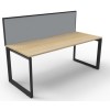 Deluxe Infinity 1 PERSON WORKSTATION Loop Leg Single-Sided With Screen