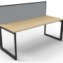 Deluxe Infinity 1 PERSON WORKSTATION Loop Leg Single-Sided With Screen