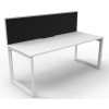 Deluxe Infinity 1 PERSON WORKSTATION Loop Leg Single-Sided With Screen
