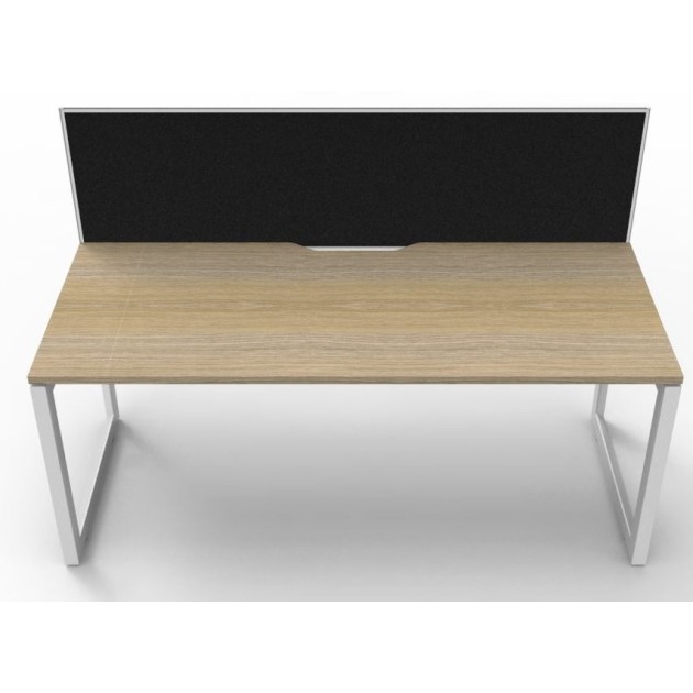 Deluxe Infinity 1 PERSON WORKSTATION Loop Leg Single-Sided With Screen