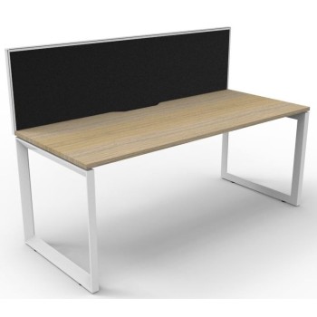 Deluxe Infinity 1 PERSON WORKSTATION Loop Leg Single-Sided With Screen