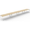 Deluxe Infinity 4 PERSON WORKSTATION Loop Leg Single-Sided No Screen