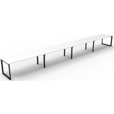 Deluxe Infinity 4 PERSON WORKSTATION Loop Leg Single-Sided No Screen