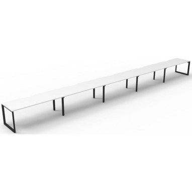 Deluxe Infinity 5 PERSON WORKSTATION Loop Leg Single-Sided No Screen