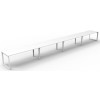 Deluxe Infinity 4 PERSON WORKSTATION Loop Leg Single-Sided No Screen