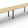Deluxe Infinity 3 PERSON WORKSTATION Loop Leg Single-Sided No Screen
