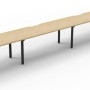 Deluxe Infinity 4 PERSON WORKSTATION Loop Leg Single-Sided No Screen