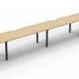 Deluxe Infinity 5 PERSON WORKSTATION Loop Leg Single-Sided No Screen