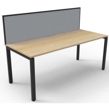 Deluxe Infinity 1 PERSON WORKSTATION Profile Leg Single-Sided With Screen