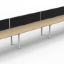 Deluxe Infinity 4 PERSON WORKSTATION Profile Leg Single-Sided With Screen