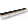 Deluxe Infinity 5 PERSON WORKSTATION Profile Leg Single-Sided With Screen