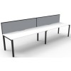 Deluxe Infinity 2 PERSON WORKSTATION Profile Leg Single-Sided With Screen