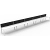 Deluxe Infinity 5 PERSON WORKSTATION Profile Leg Single-Sided With Screen