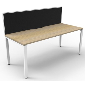 Deluxe Infinity 1 PERSON WORKSTATION Profile Leg Single-Sided With Screen