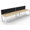 Deluxe Infinity 2 PERSON WORKSTATION Profile Leg Single-Sided With Screen