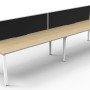 Deluxe Infinity 2 PERSON WORKSTATION Profile Leg Single-Sided With Screen