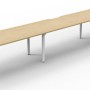 Deluxe Infinity 3 PERSON WORKSTATION Profile Leg Single-Sided No Screen