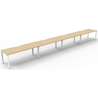 Deluxe Infinity 4 PERSON WORKSTATION Profile Leg Single-Sided No Screen
