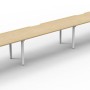 Deluxe Infinity 4 PERSON WORKSTATION Profile Leg Single-Sided No Screen