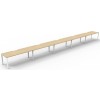 Deluxe Infinity 5 PERSON WORKSTATION Profile Leg Single-Sided No Screen