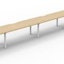Deluxe Infinity 5 PERSON WORKSTATION Profile Leg Single-Sided No Screen