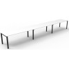 Deluxe Infinity 3 PERSON WORKSTATION Profile Leg Single-Sided No Screen