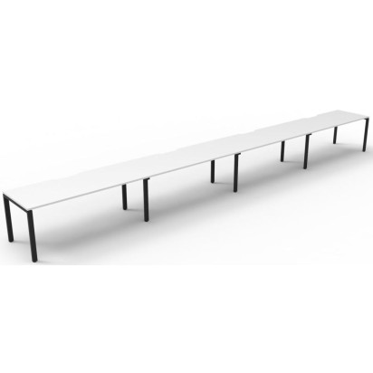 Deluxe Infinity 4 PERSON WORKSTATION Profile Leg Single-Sided No Screen