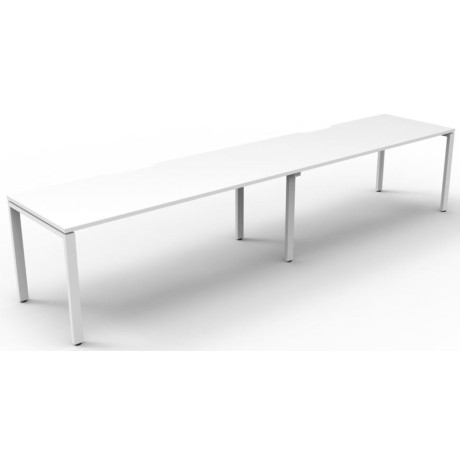 Deluxe Infinity 2 PERSON WORKSTATION Profile Leg Single-Sided No Screen