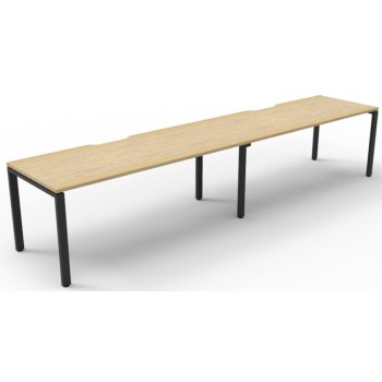 Deluxe Infinity 2 PERSON WORKSTATION Profile Leg Single-Sided No Screen