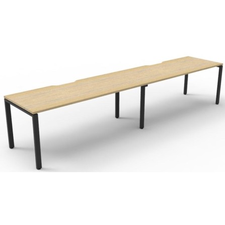 Deluxe Infinity 2 PERSON WORKSTATION Profile Leg Single-Sided No Screen
