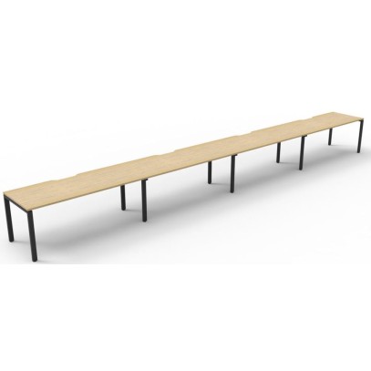 Deluxe Infinity 4 PERSON WORKSTATION Profile Leg Single-Sided No Screen