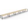 Deluxe Infinity 5 PERSON WORKSTATION Profile Leg Single-Sided No Screen