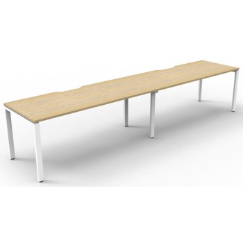 Deluxe Infinity 2 PERSON WORKSTATION Profile Leg Single-Sided No Screen