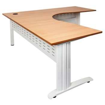 Rapid Span Corner Workstation - Beech Top with Choice of Bases