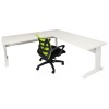 Rapid Span Corner Workstation - White Top with Choice of Bases